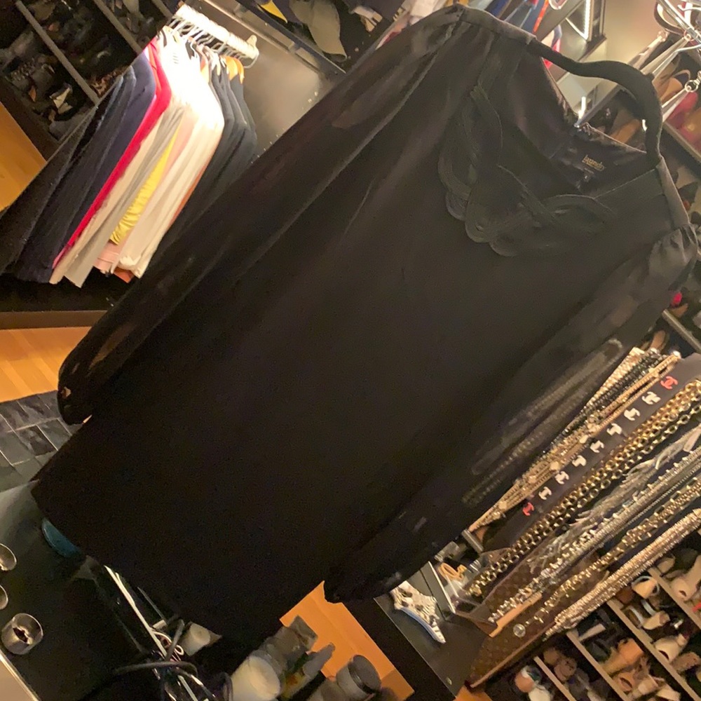 Black sheer sleeves